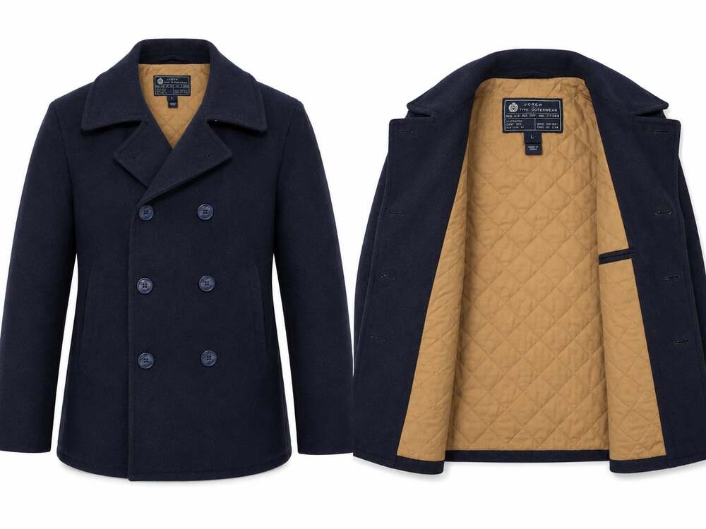 J.Crew Type Outerwear Navy Wool Peacoat Size L